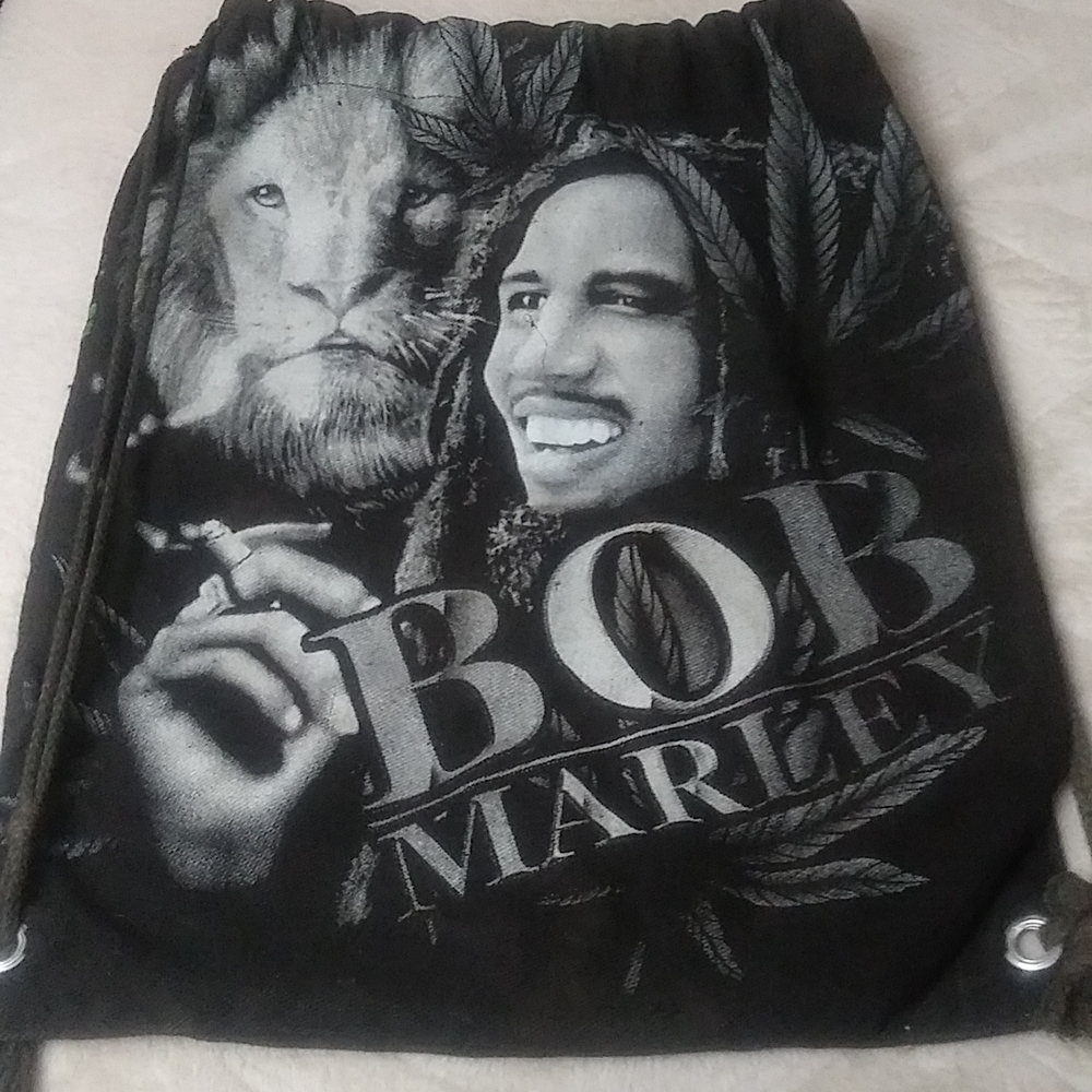Bob Marley Jean Drawstring Backpack - image 3